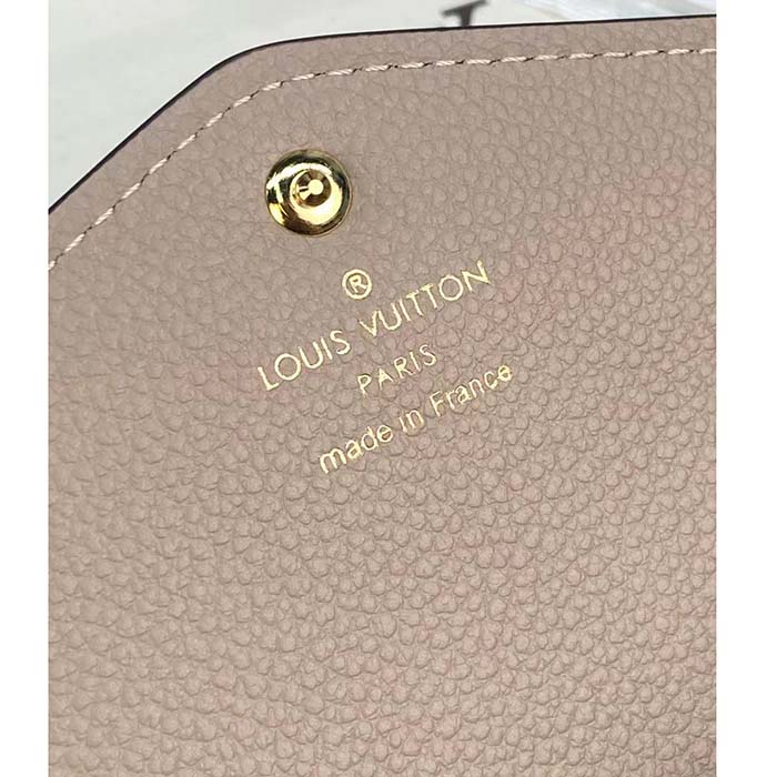 Louis Vuitton LV Unisex Sarah Wallet Cream Monogram Empreinte Embossed Supple Grained Cowhide Leather