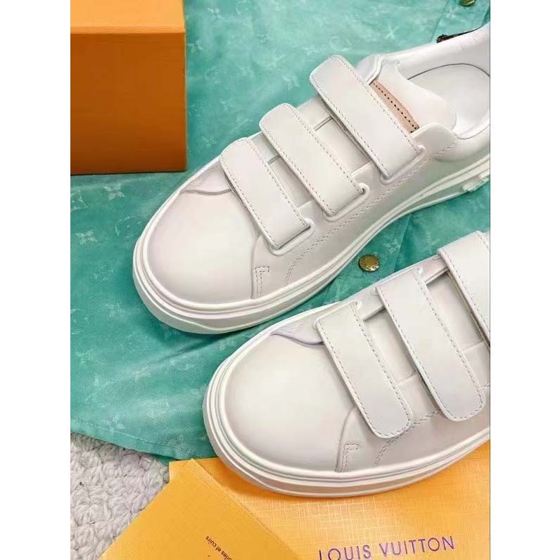 Louis Vuitton LV Unisex Time Out Sneaker Light Blue Smooth Calf Leather