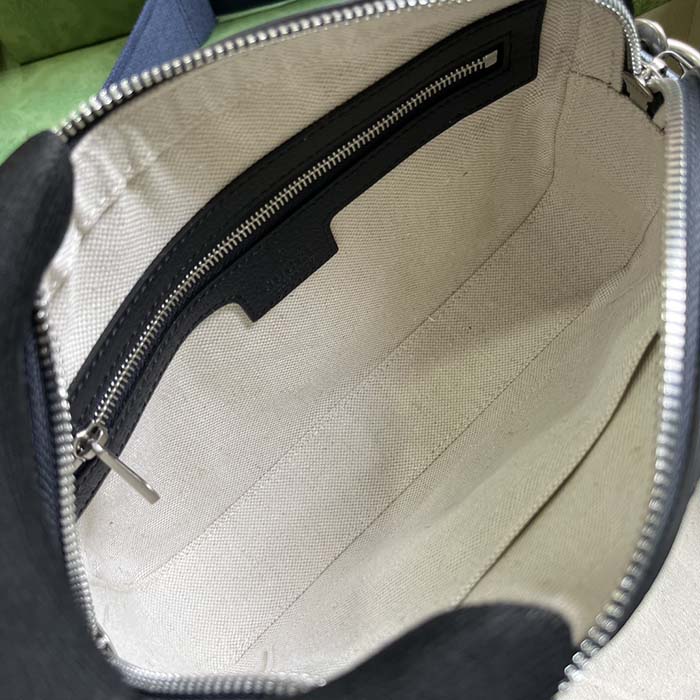 Gucci Unisex Ophidia GG Shoulder Bag Blue Black GG Supreme Canvas Double G