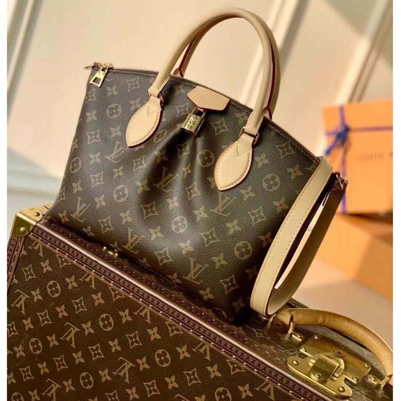 Louis Vuitton LV Women Boétie PM Monogram Coated Canvas Cowhide Leather