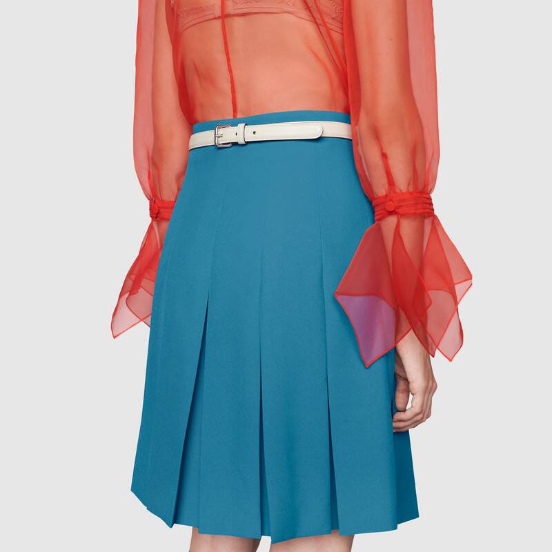 Gucci GG Unisex Thin Belt with Interlocking G Buckle 2 cm Width