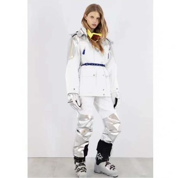 Louis Vuitton Women LV Electric Accent Ski Jacket Optical White Regular Fit