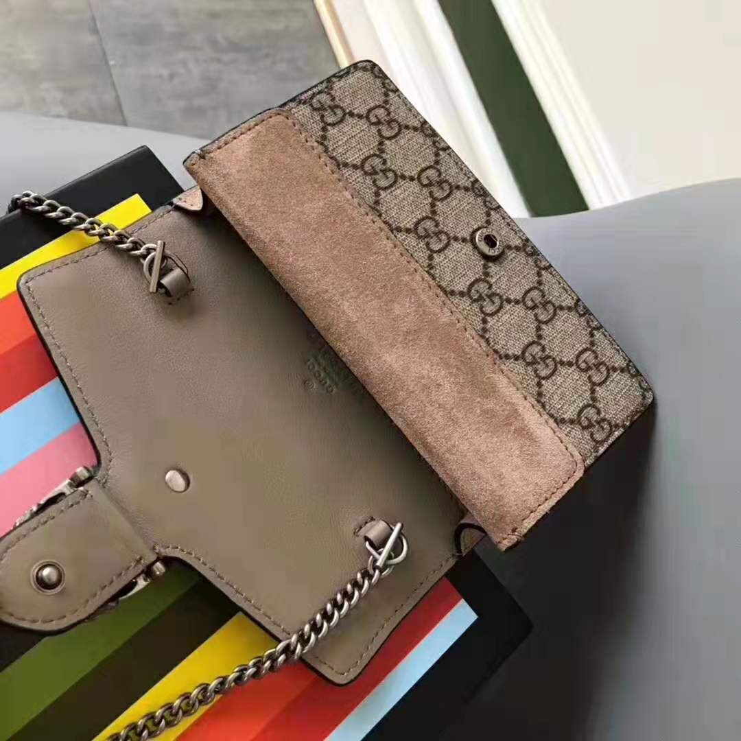 Gucci GG Women Dionysus GG Supreme Mini Bag-Sandy