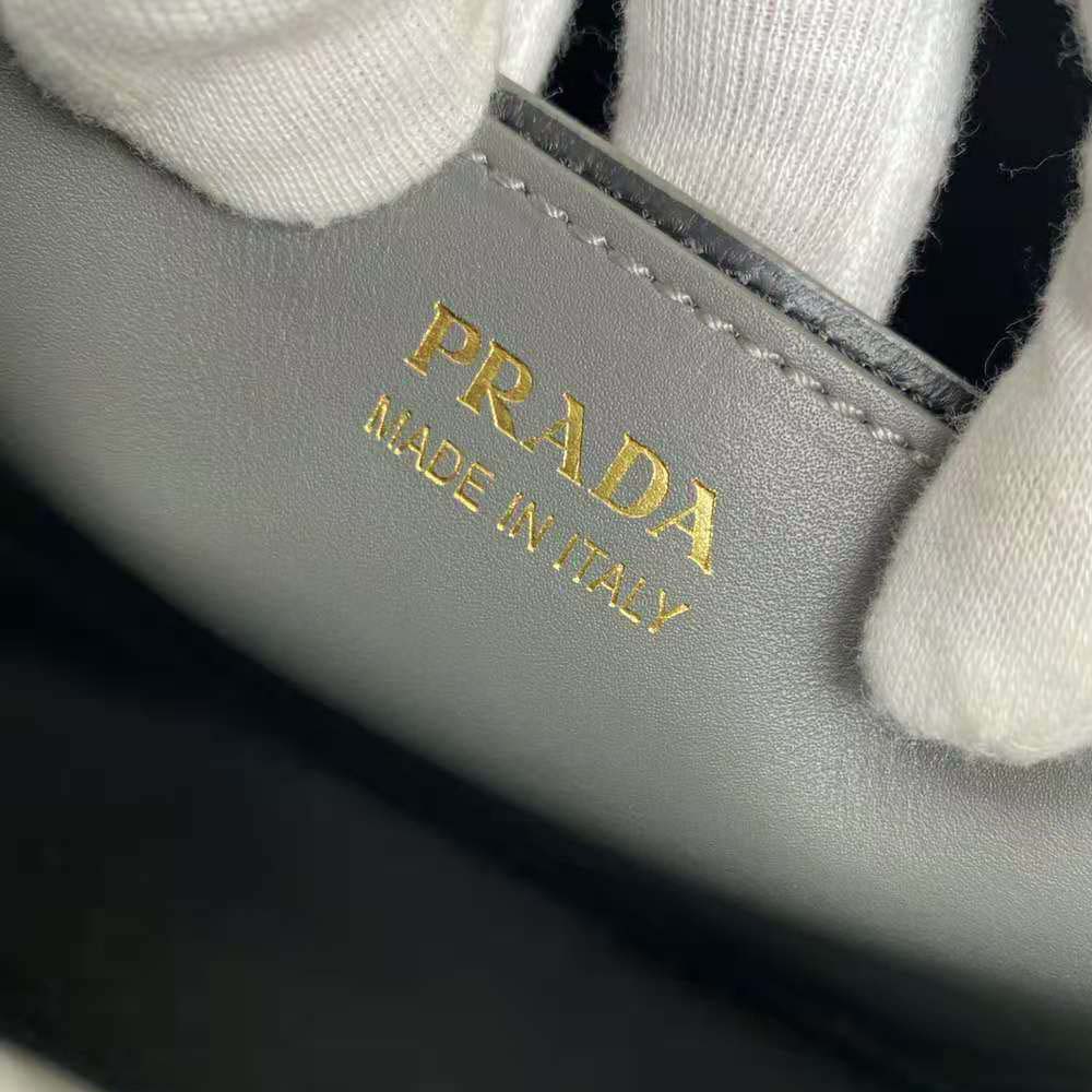 Prada Women Medium Saffiano Leather Prada Matinee Bag-Grey