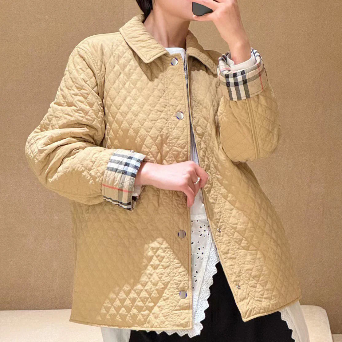 Classic plaid cotton jacket 1024102124