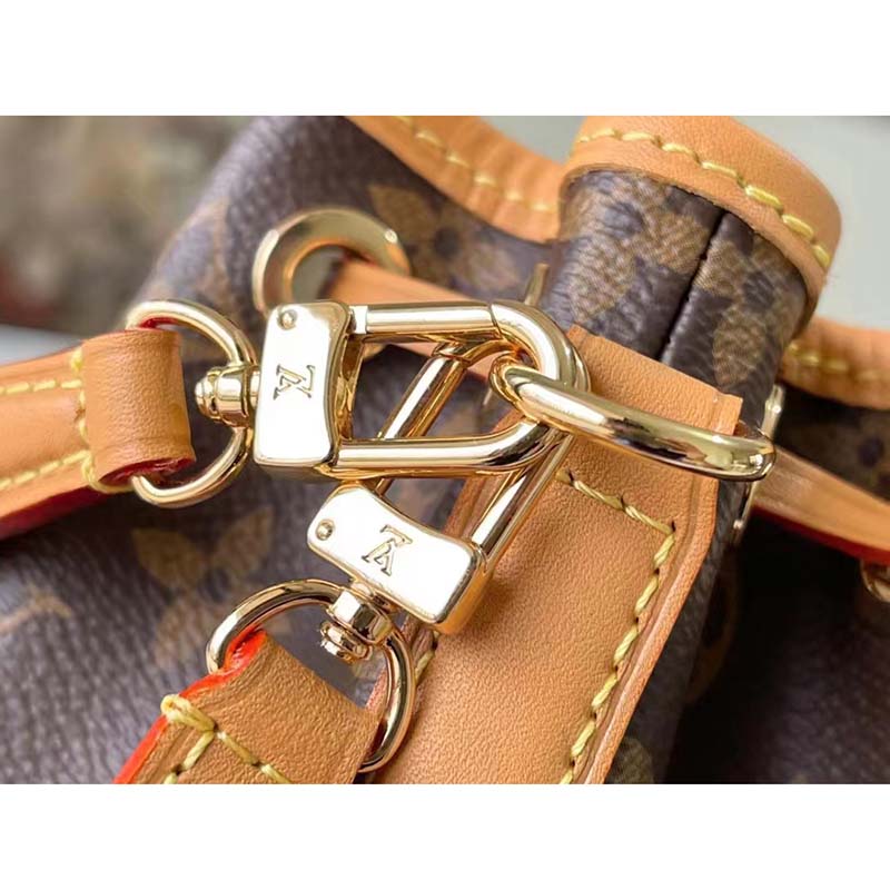 Louis Vuitton LV Women Nano Noé Bucket Bag Monogram Coated Canvas Brown