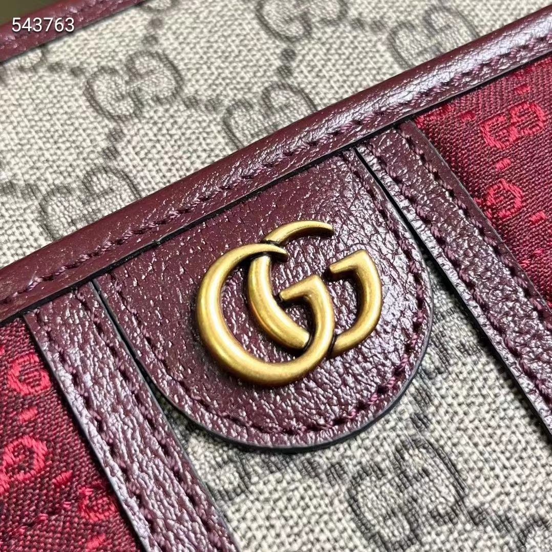 Gucci Unisex Mini GG Canvas Shoulder Bag Burgundy Quilted Beige Ebony Supreme Double G