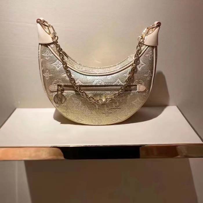 Louis Vuitton LV Women Loop PM Beige Monoglam Coated Canvas Zip Closure