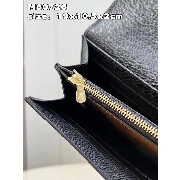 Louis Vuitton LV Unisex Sarah Wallet Monogram Reverse Coated Canvas Cowhide Leather