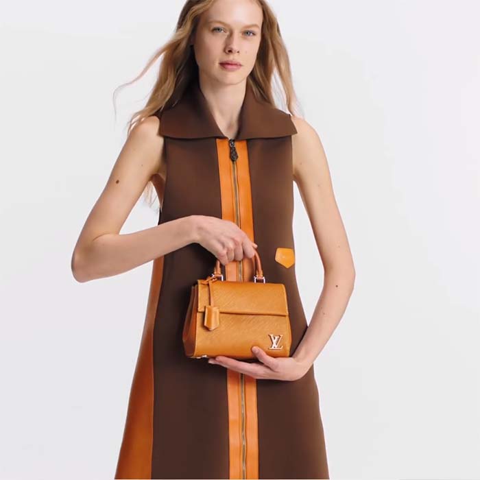 Louis Vuitton LV Women Cluny Mini Gold Miel Epi Grained Smooth Cowhide Leather