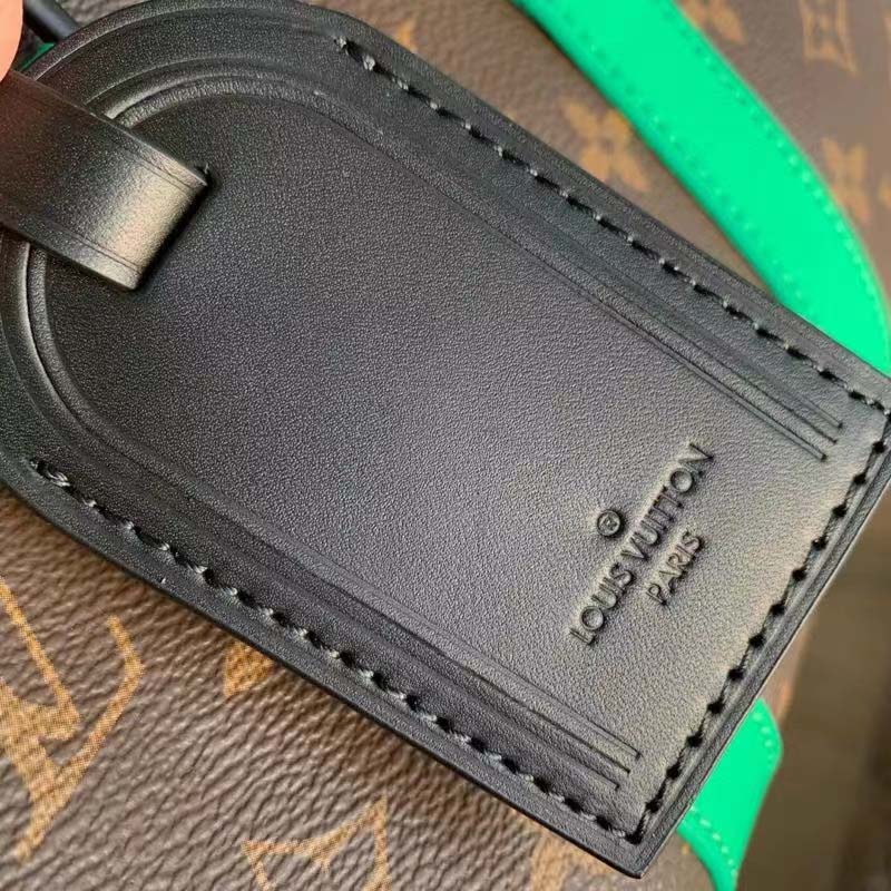 Louis Vuitton LV Unisex Keepall Bandoulière 25 Brown Green Monogram Macassar Coated Canvas