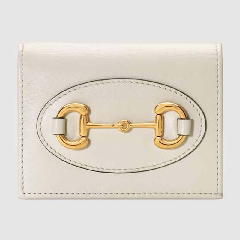 Gucci GG Unisex Gucci 1955 Horsebit Card Case Wallet Leather