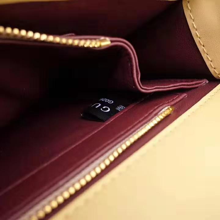 Gucci GG Women Gucci Zumi Smooth Leather Small Shoulder Bag in Black and Beige Smooth Leather