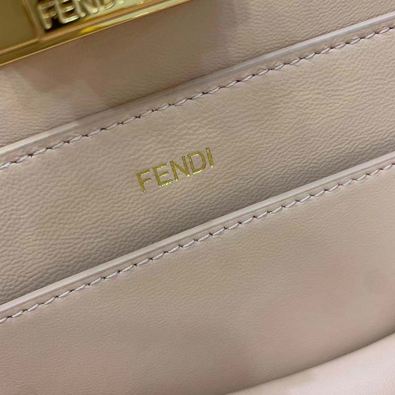 Fendi Women FF Peekaboo Medium Calfskin Leather Bag-Dark Green