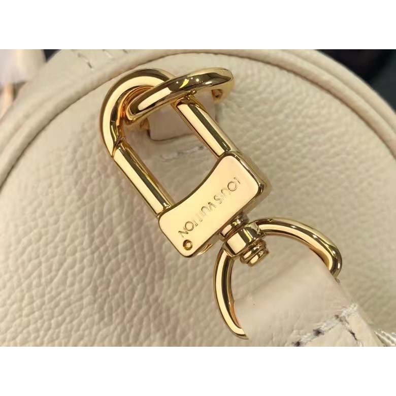 Louis Vuitton Women Papillon BB Bag Crème Beige Embossed Supple Grained Cowhide