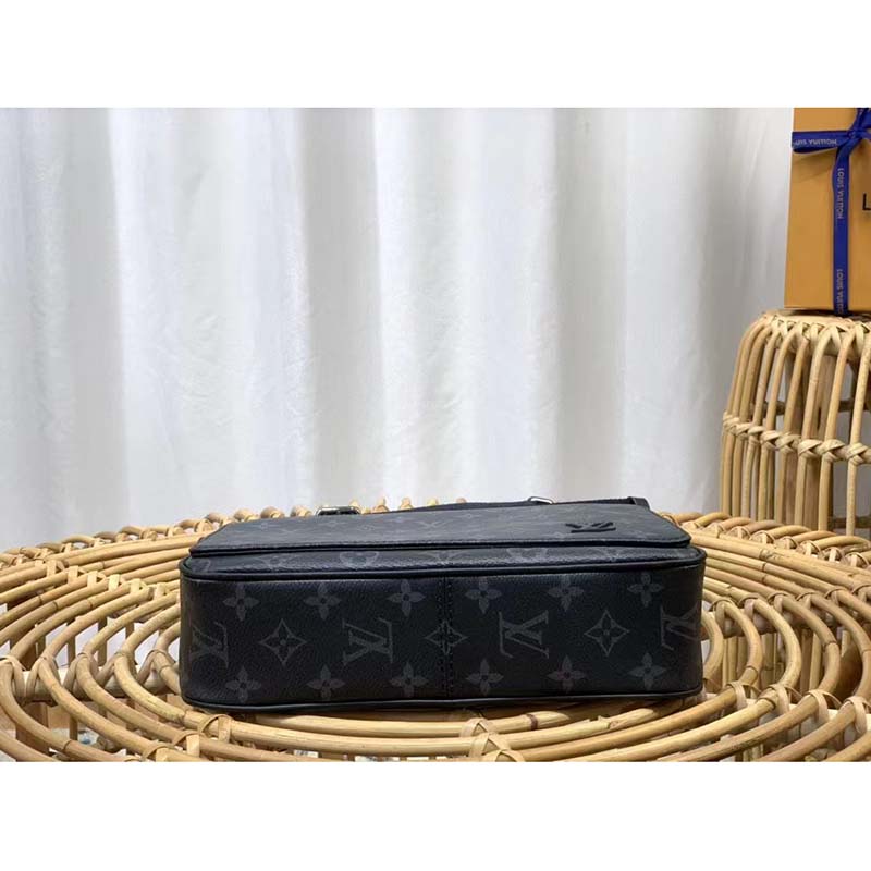 Louis Vuitton LV Men District PM Bag in Monogramme Eclipse Coated Canvas