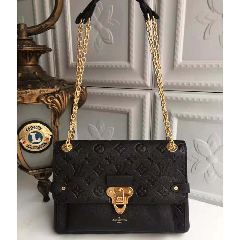 Louis Vuitton LV Women Vavin MM in Monogram Empreinte Leather-Black