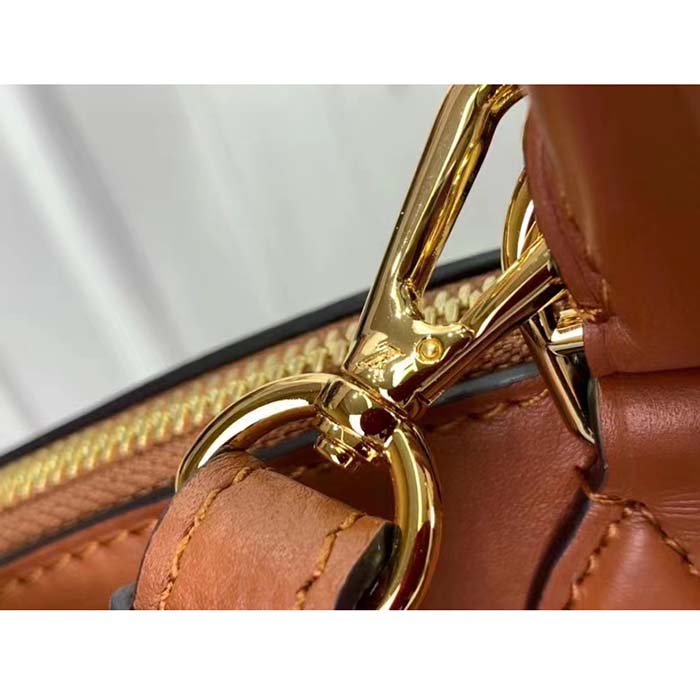Louis Vuitton LV Women Lock It MM Gold Taurillon Leather Smooth Calfskin Calf Leather
