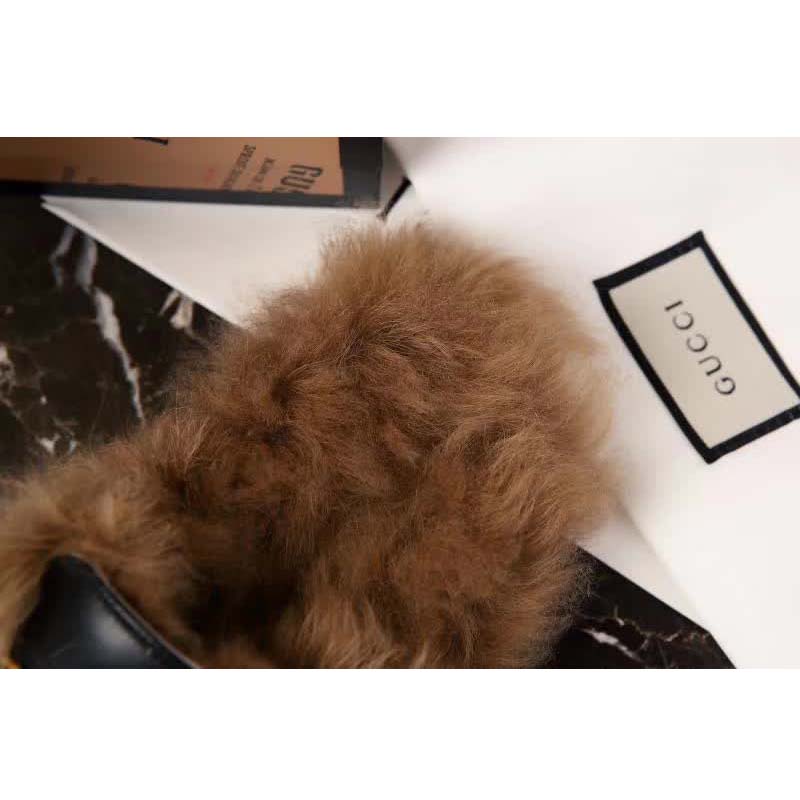 Gucci GG 2015 Re-Edition Women’s Princetown Black Metal-Free Tanned Leather Flat