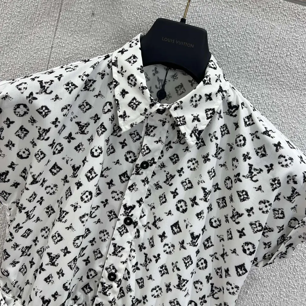Louis Vuitton Women Graphic Monogram Shirt Dress 1AHZOM