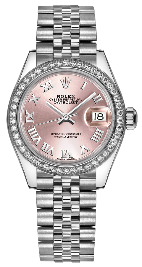 Rolex Lady-Datejust 28 Pink Roman Jubilee Women's Watch 279384RBR-0005