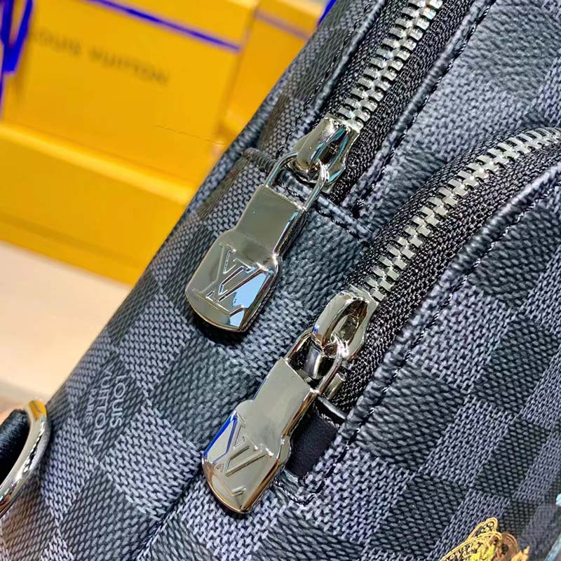 Louis Vuitton LV Unisex Avenue Sling Bag Damier Graphite Coated Canvas