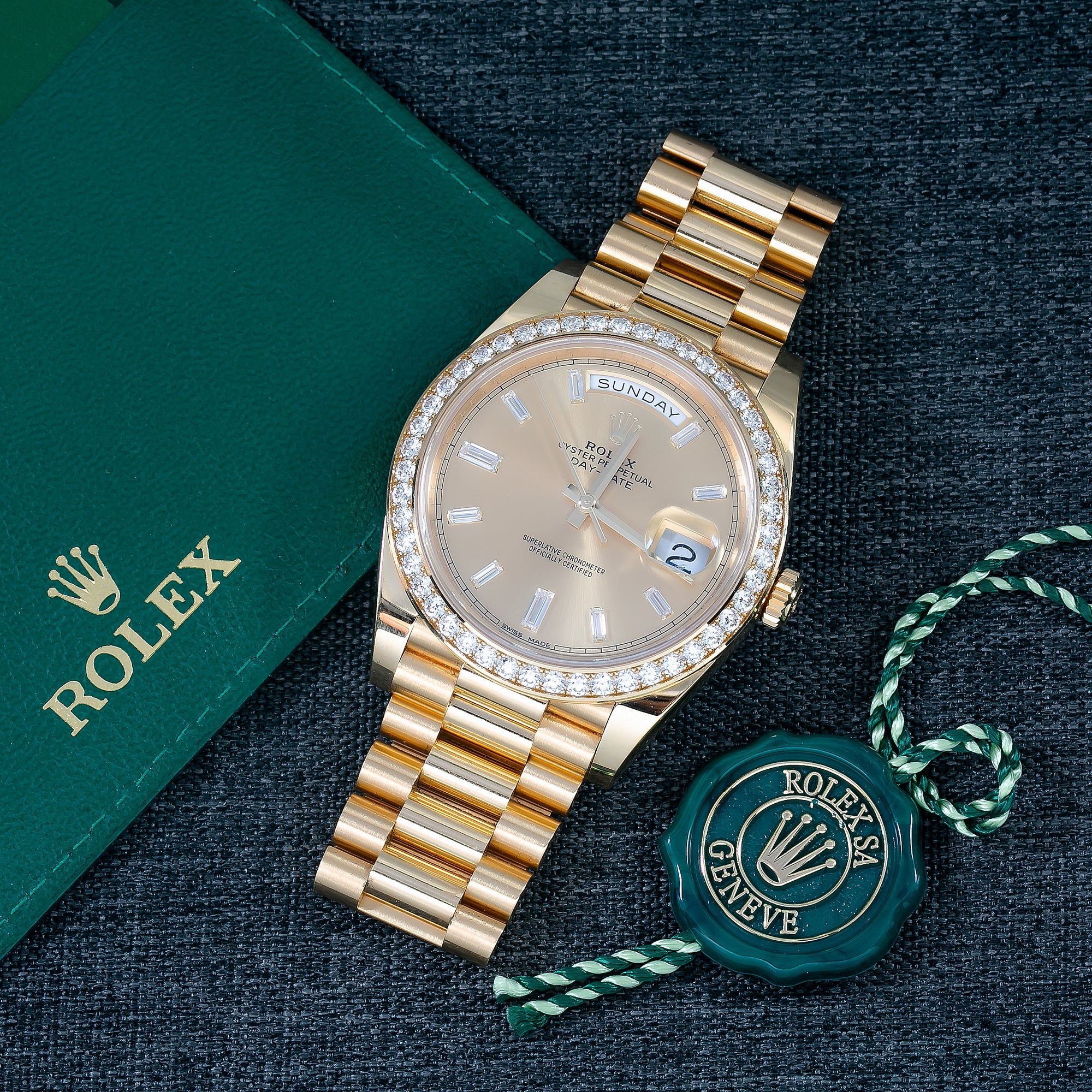 Rolex Day-Date 40 Ref 228348 Diamond Dial & Bezel