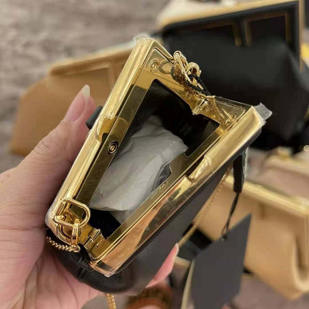 Fendi Women Nano Fendi First Charm Nappa Leather-Black