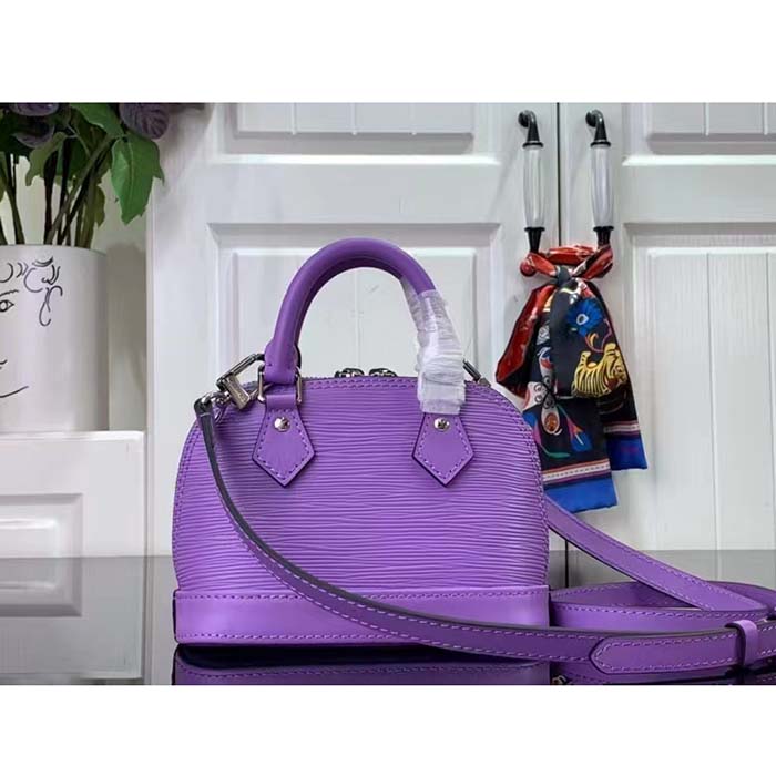 Louis Vuitton LV Women Nano Alma Handbag Lilas Provence Lilac Epi Grained Cowhide Leather
