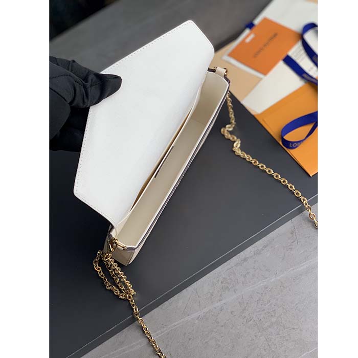 Louis Vuitton LV Women Félicie Pochette Pink Monogram Empreinte Embossed Supple Grained Cowhide