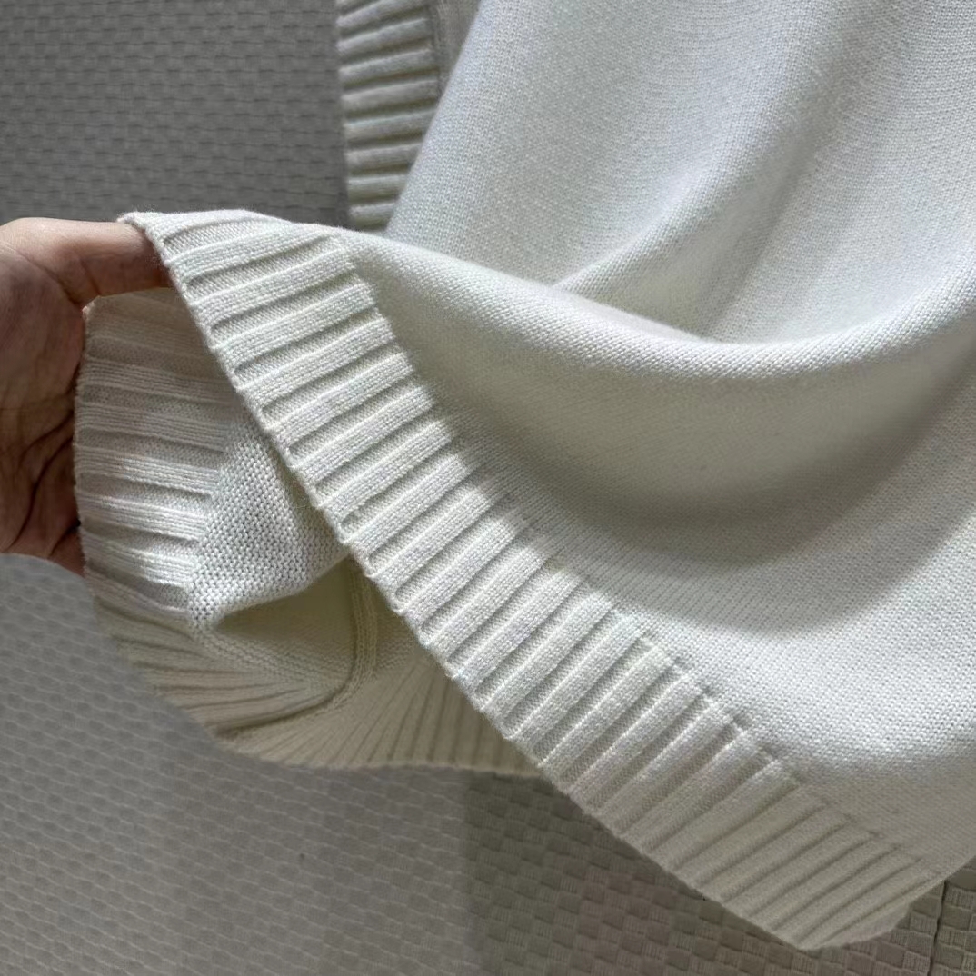 Gucci Women GG Wool Sweater Interlocking G Crewneck Web Stripe Wide Armhole Sleeveless