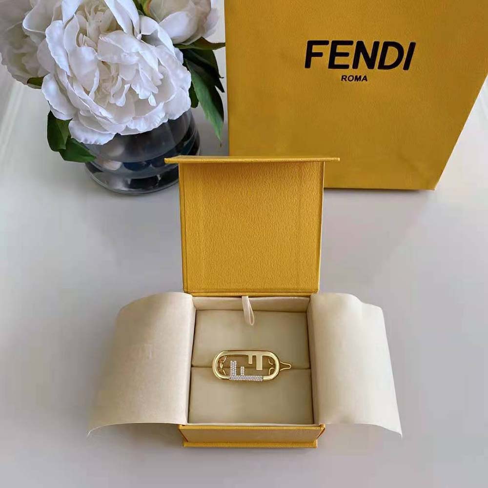Fendi Women Hair Clip with Fendi O’Lock Motif