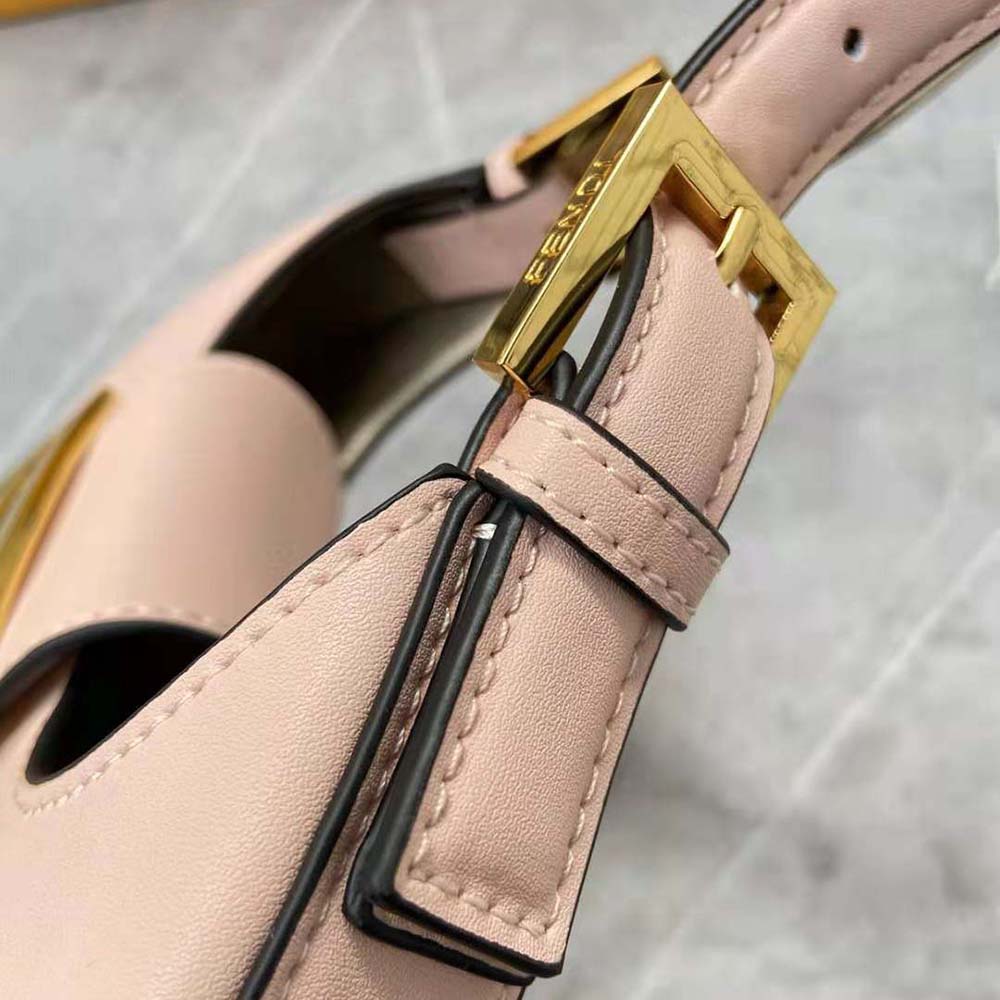 Fendi Women Cookie Pale Pink Leather Mini Bag