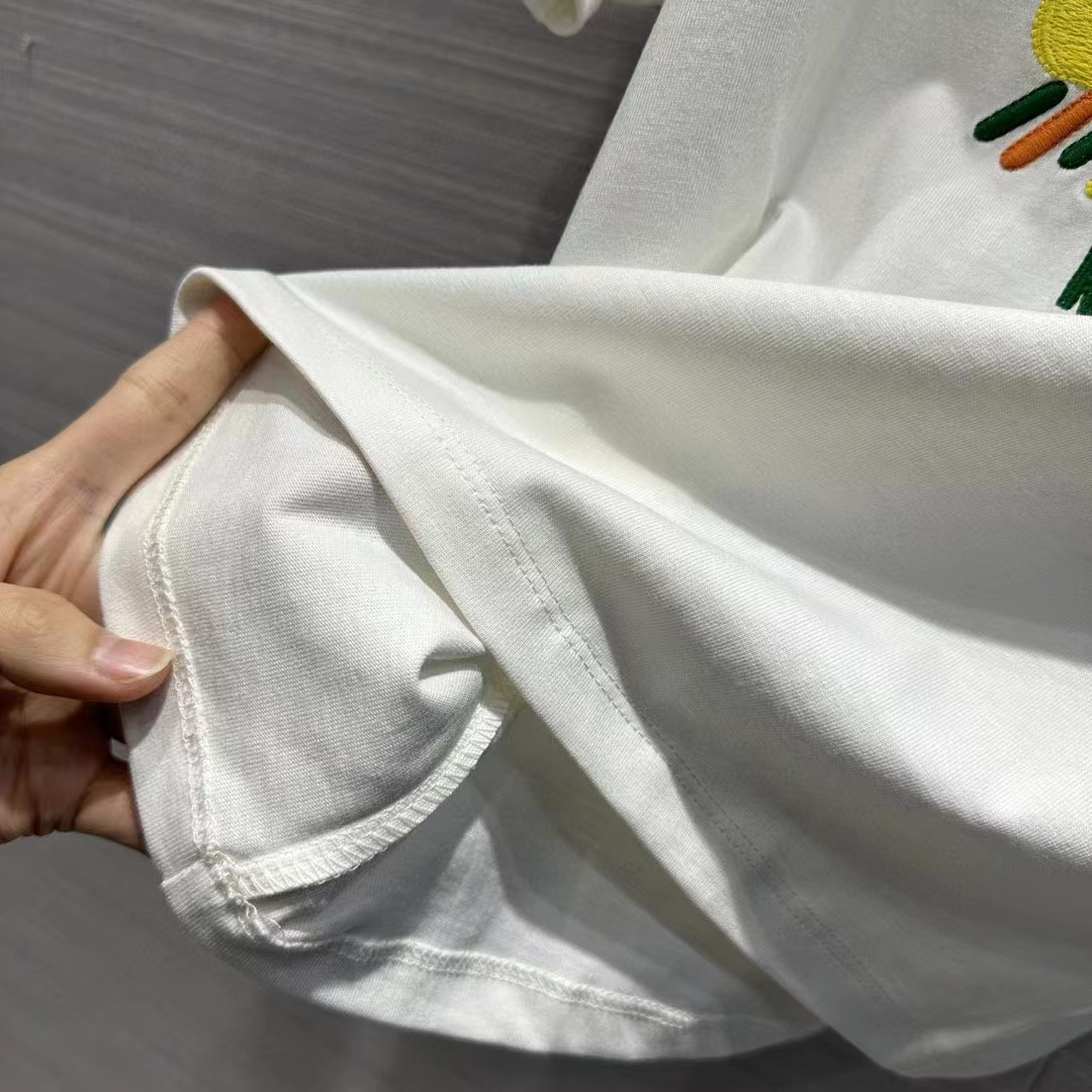 Gucci Men GG Cotton Jersey T-Shirt Monday 30°C Weather Embroidery Crewneck Short Sleeves