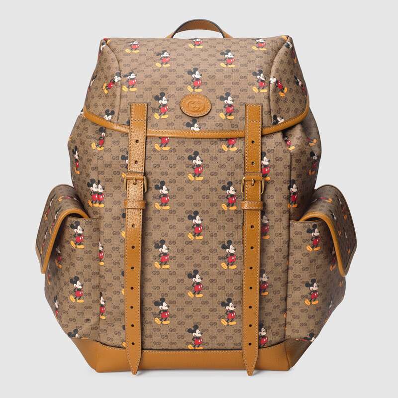 Gucci GG Unisex Disney x Gucci Medium Backpack Beige/Ebony