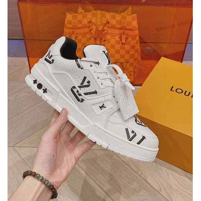 Louis Vuitton Unisex LV Trainer Sneaker Black Mix of Sustainable Materials