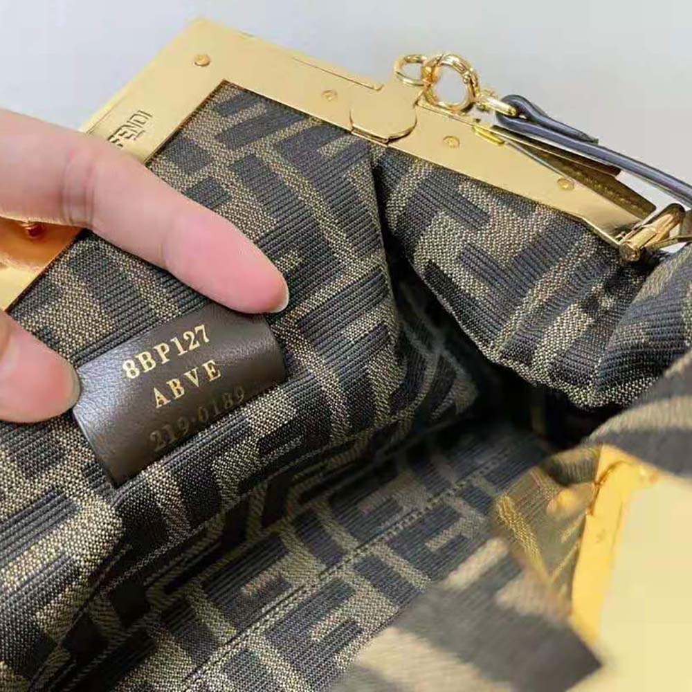 Fendi Women First Small Beige Leather Bag