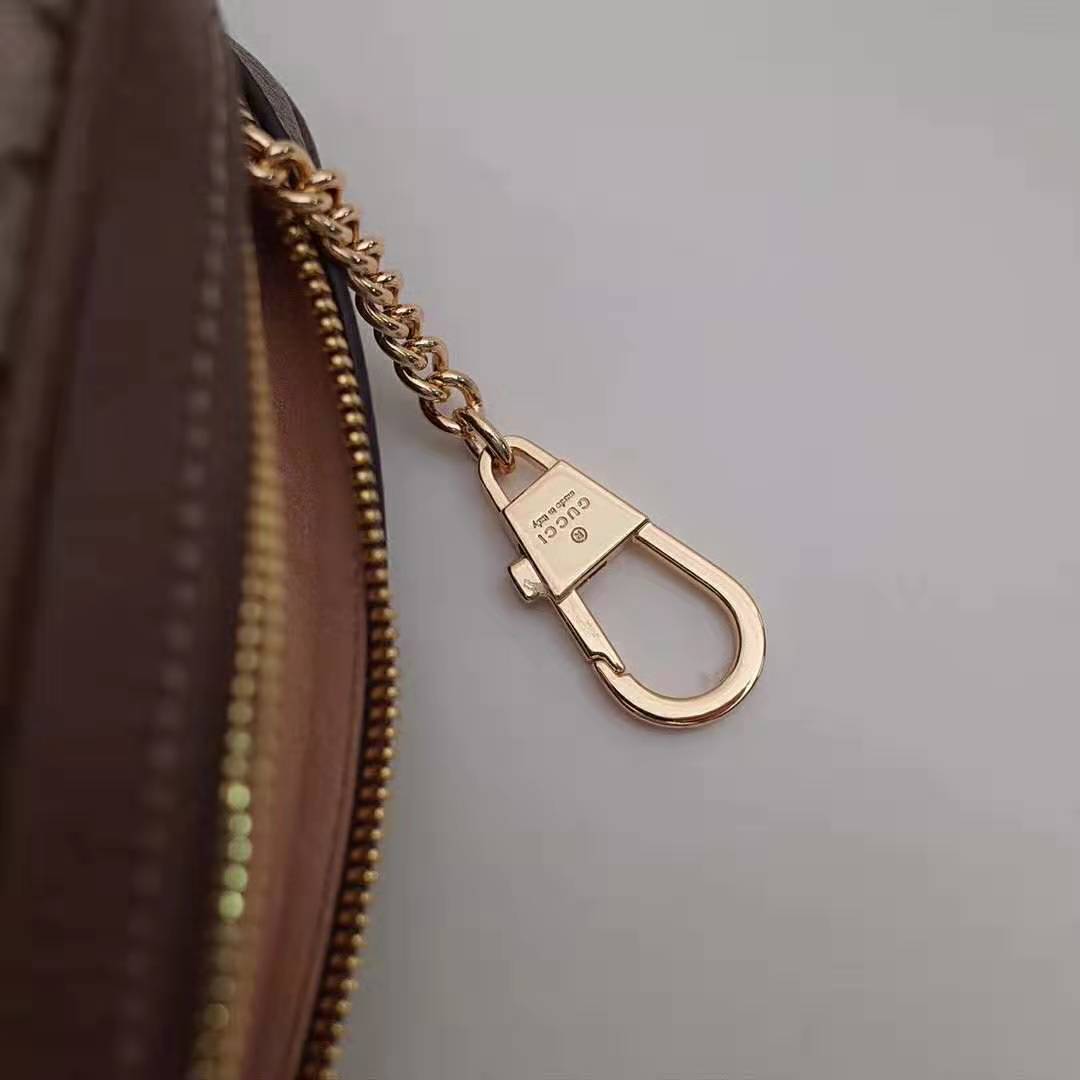 Gucci GG Women Ophidia GG Supreme Mini Bag in Beige/Ebony GG Supreme Canvas