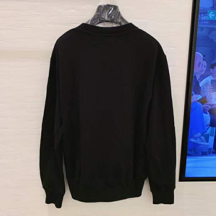 Chanel Women Sweatshirt in Cotton White Black Navy Blue & Silver