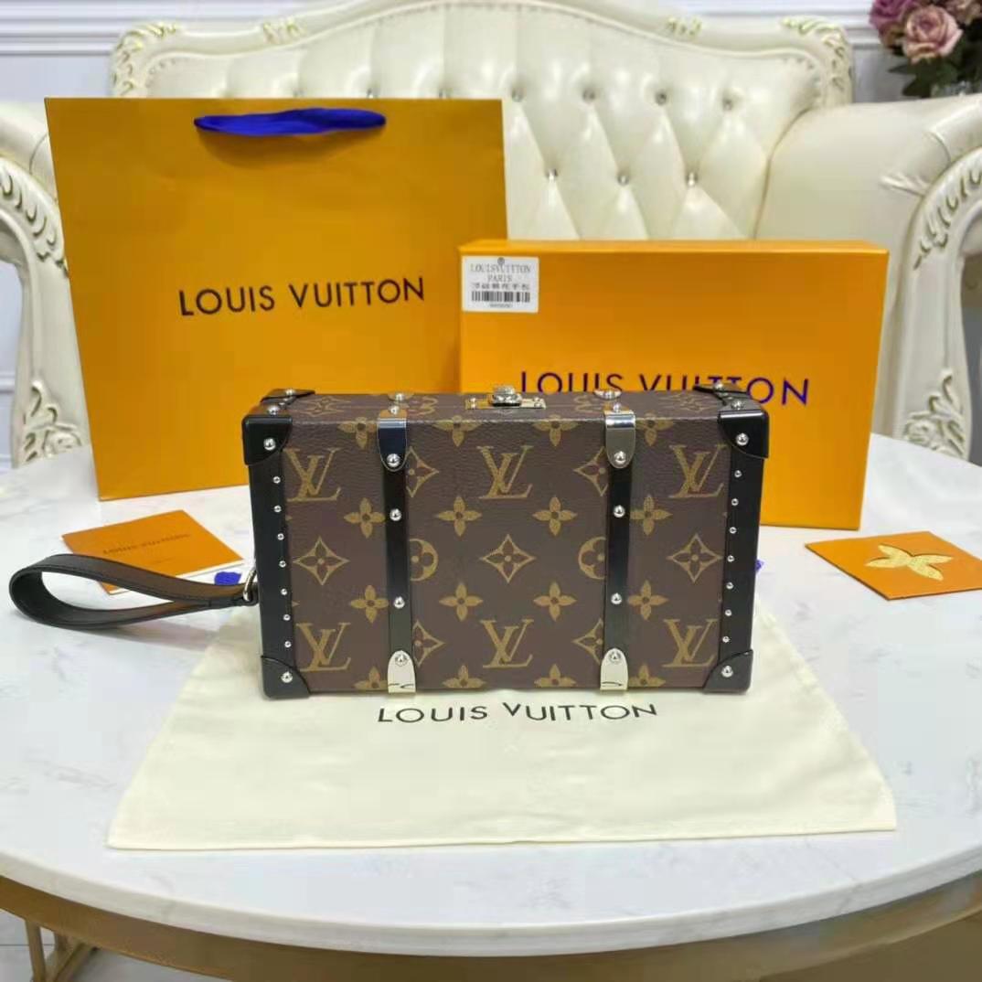 Louis Vuitton LV Unisex Wallet Trunk Monogram Coated Canvas Cowhide Leather
