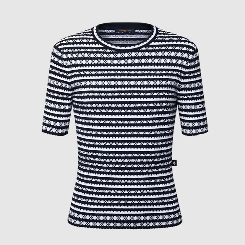 Louis Vuitton Women Scallop Stripe Knit Top 1AHJ15