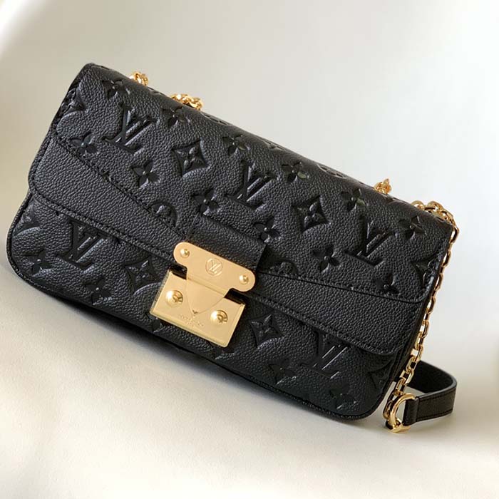 Louis Vuitton LV Women Marceau Black Embossed Grained Cowhide Leather