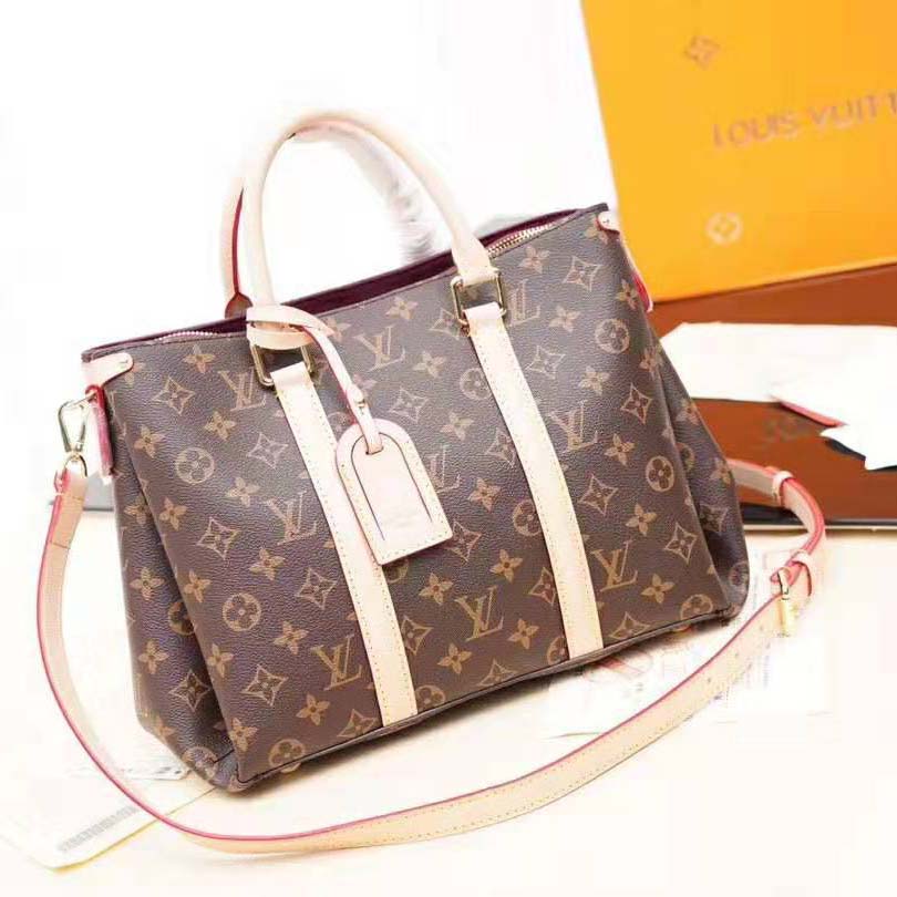 Louis Vuitton LV Women Soufflot MM Bag-Brown