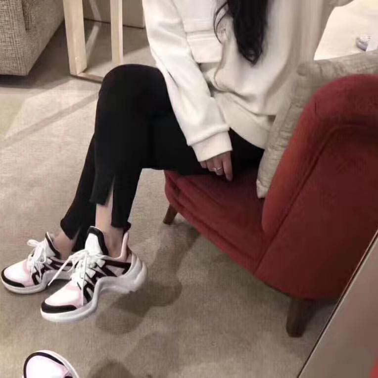 Louis Vuitton LV Unisex LV Archlight Sneaker in Calf Leather and Technical Fabric-Pink