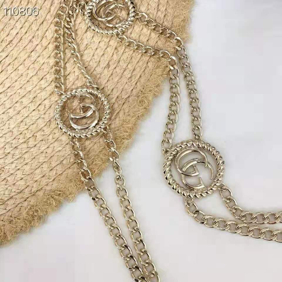 Gucci GG Women Chain Belt with Torchon Double G 1.5 cm Width