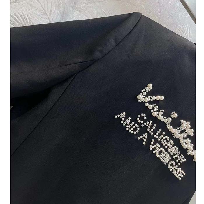 Louis Vuitton Men LV Embellished Wool Blouson Regular Fit Black 1AF997