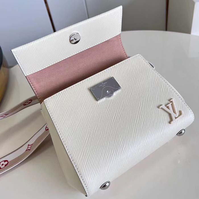 Louis Vuitton LV Women Cluny Mini Quartz White Epi Grained Cowhide Leather