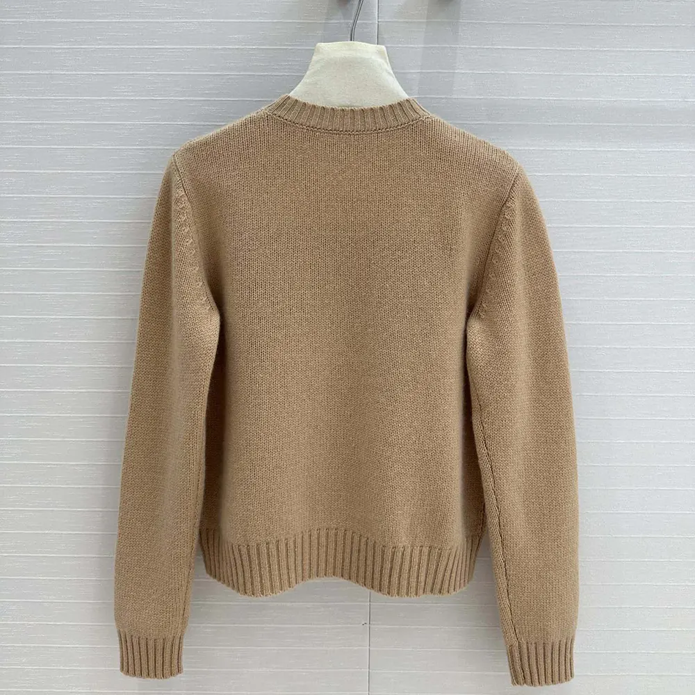 Dior Men Sweater Pale Pink Cashmere and Silk Knit with Black Miss Dior Graffiti Motif