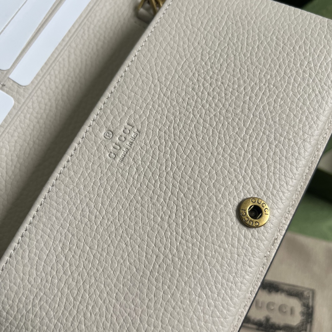 Gucci Women GG Chain Wallet Interlocking G Python Bow Light Pink Leather