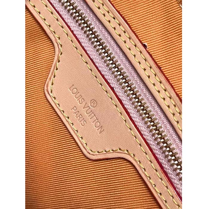 Louis Vuitton LV Women Speedy Bandoulière 25 Handbag Beige Ocher Monopaname Coated Canvas